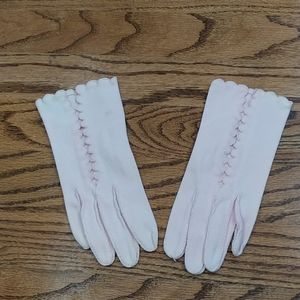 Vintage pink short gloves